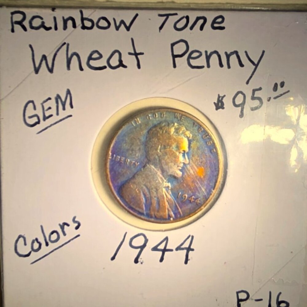 1944 Lincoln Penny RARE TONED Coin  Copper